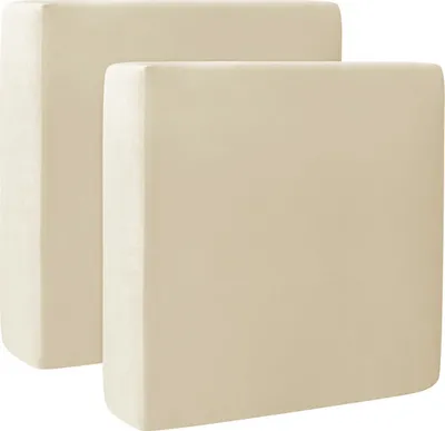 Produktbild von 2 Stück Stretch Couchkissenbezüge Weicher Samt Sofakissen Möbelschutz für Sofa Sitz,Hellgelb