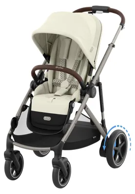 Produktbild von Cybex E-Gazelle S Geschwisterwagen - Taupe - Seashell Beige / Light Beige