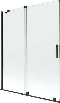 Immagine prodotto di Mexen Velar paratia per vasca da bagno a 2 ante scorrevoli 140 x 150 cm, trasparente, nero - 896-140-000-01-70