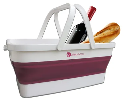 Zdjęcie produktu dla Kempingowy koszyk na zakupy 15 l, wodoodporny, składany, na kemping