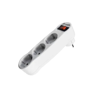 Immagine prodotto di ciabatta elettrica a 3 prese con interruttore luminoso 40045