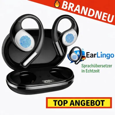Produktbild von Hermhoffer™ EarLingo | Smarte KI Übersetzer Kopfhörer AI Sprachübersetzer Echtzeit