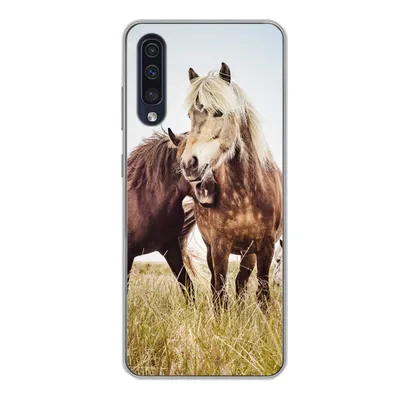 Produktbild von MuchoWow® Handyhülle Schutzhülle Hülle für Samsung Galaxy A50 Pferde - Gras - Frühling Silikon Softcase Handy Hülle - Mobiltelefonhülle