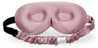 Produktbild von INF 3D-konturierte seidenbezogene Verdunkelungs-Schlafmaske mit geformter Nasenmulde und verstellbarem Riemen Rosa