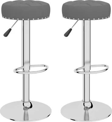 Produktbild von vidaXL Barhocker 2 Stk. Dunkelgrau Stoff