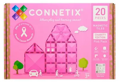 Imagen del producto de Connetix Tiles: Set de construcción magnético, edición especial rosa, con fines benéficos