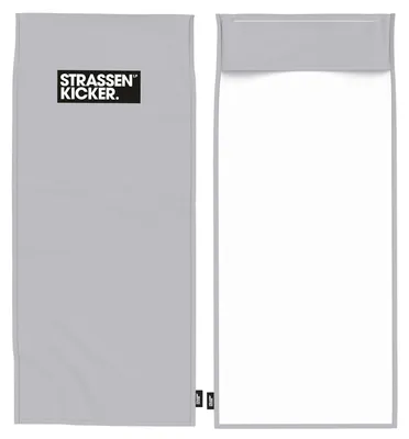 Produktbild von STRASSENKICKER Fitness Training Sport Handtuch mit Flap und Tasche by LP10 grau