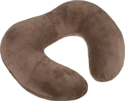 Obrázek produktu pro Polštářek cestovní podkova - 30x35 cm - Kávová