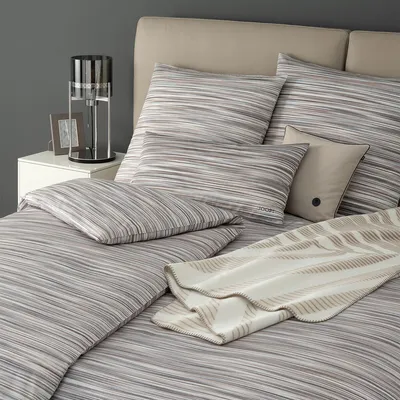Produktbild von JOOP! Mako-Satin-Bettwäsche-Garnitur Vivid Farbe Stone Größe 135x200+40x80cm AL