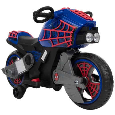 Produktbild von Marvel Spider-Man Aufsitz-Motorrad für Kinder mit 6V-Batterie von Huffy, 3-7 Jahre