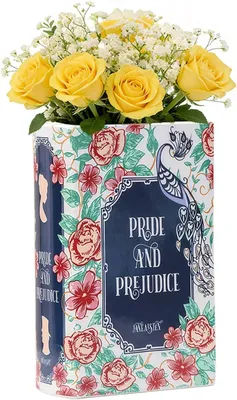 Produktbild von Buchvase aus Keramik, für Wohnzimmer, bunt