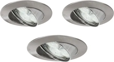 Immagine prodotto di Paulmann Premium set di luci da incasso RGB Wellness LED con FB 3x3W 230V 350mA 83mm ferro spazzolato/zinco alluminio