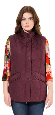 Immagine prodotto di Ulla Popken: gilet imbottito da donna, taglie forti, disponibile in taglie extra, impermeabile