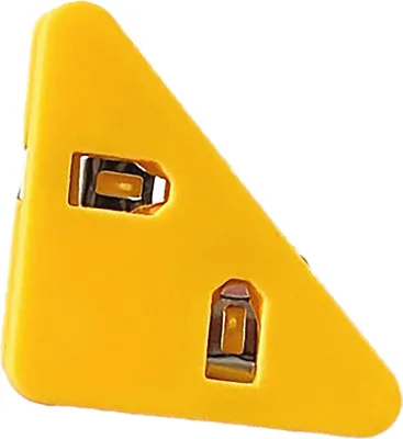 Immagine prodotto di Graffetta angolare, triangolare, graziosa, regolabile, fermalibri, segnalibro per documenti, fatture, giallo