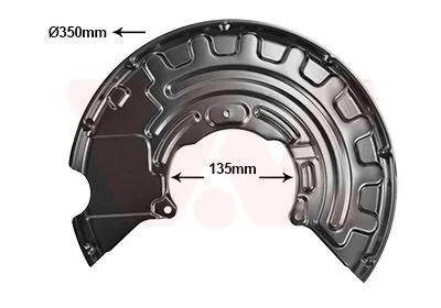Produktbild von VAN WEZEL Spritzblech Bremsscheibe für VW GOLF VI (5K1) Vorne Links 0332371 Ankerblech