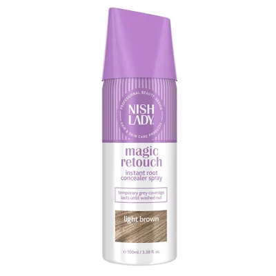 Produktbild von NishLady Magic Retouch Light Brown 100ml – Haaransatz Kaschierung