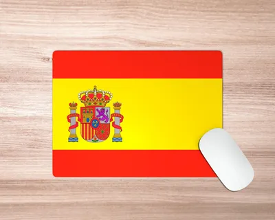 Mauspad Spanienflagge, 22 x 18 cm, rutschfest