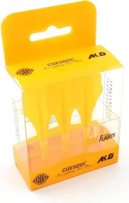 Immagine prodotto di CUESOUL TRAJ AK8 Giallo voli per freccette integrate set di 3 design a onda
