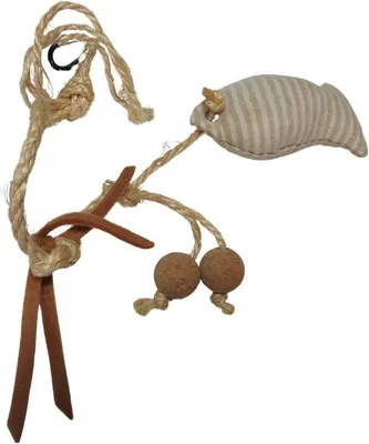 Produktbild von KARLIE Katzen Spielzeug Naturspielzeug Sisal Kitty Rope Katzenminze Fisch 64cm