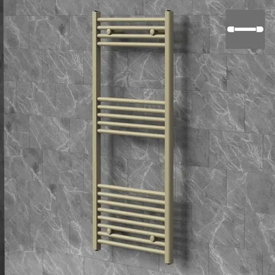 Zdjęcie produktu dla Grzejnik ręcznikowy LuxeBath Sahara, 600x1200 mm, beżowy, grzejnik łazienkowy z bocznym podłączeniem, suszarka do ręczników, grzejnik ścienny do łazienki