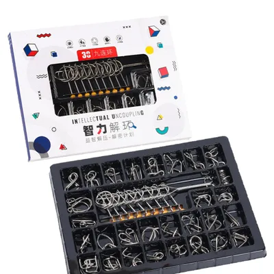 Obrázok produktu pre Sada kovových puzzle, 30 dielov, logická hra pre deti aj dospelých