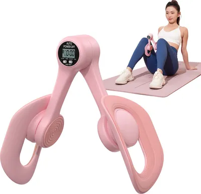 Image de LEG TRAINER MERACH, Appareil cuisses adducteurs pectoraux 360° avec compteur, renforcement pelvien, post-accouchement, Portable Rose