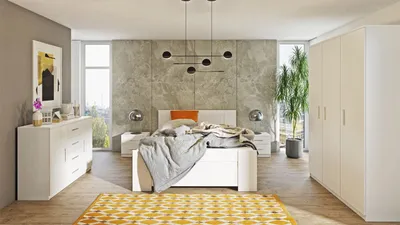 Obrázek produktu pro Nábytek do ložnice s postelí 160x200 CORTLAND 8 - bílý