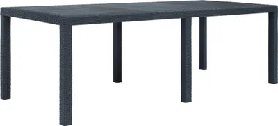 Produktbild von Gartentisch Anthrazit 220x90x72 cm Kunststoff Rattan-Optik