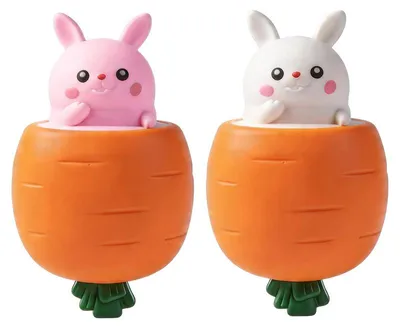 Produktbild von 6 Stück Hasen Stressball Squishy Quetschspielzeug Anti Stress Spielzeug für Kinder Erwachsene Geschenk
