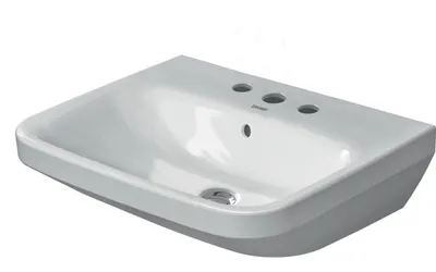 Produktbild von Waschtisch DURASTYLE m ÜL HLB 550x440mm 1 Hahnloch weiß weiß