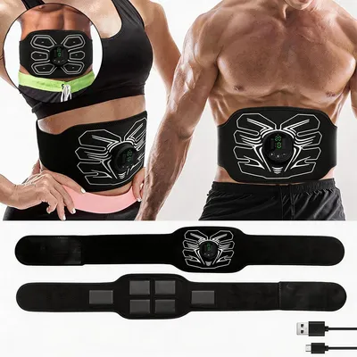 Produktbild von EMS Bauchmuskeltrainer elektrisch für Training zuhause oder im Büro, geeignet für Männer und Frauen