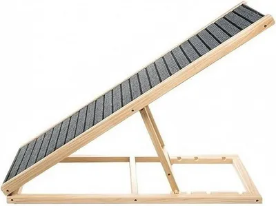 Imagen del producto de Rampa para mascotas con altura ajustable, tamaño L, con 4 escalones