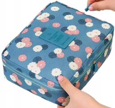 Produktbild von KOSMETIK-ORGANIZER-TASCHE REISEETUI - Praktisch für Unterwegs - Organisiertes Reisen - Vielseitige Aufbewahrung - Puderfarben - Kompakt und Tragbar