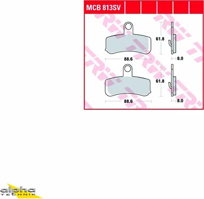 Imagen del producto de Pastillas de freno TRW, modelo MCB 813