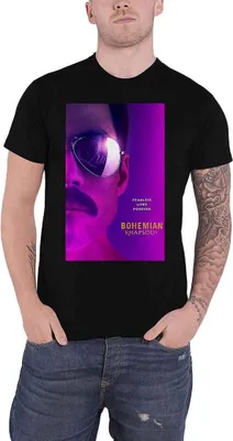 Produktbild von Queen - "Freddie Mercury" T-Shirt für Herren/Damen Uni RO570 (XL) (Schwarz)