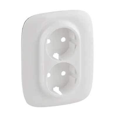 Produktbild von Vorderseite für Doppelkontakt Schuko VALENA ALLURE LEGRAND - WEISS