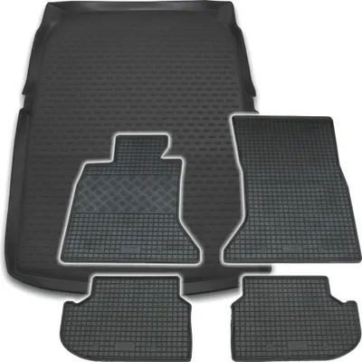 Produktbild von Gummi Kofferraumwanne + Fußmatten Set für 5er BMW F10, Bj. 9/2013-9/2016