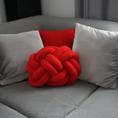 Produktbild von Knot Pillow Kissen / Größe 28cm x 38cm / Viele Farben zur Auswahl / Nachbildungatives Kissen / Kissen / Gebundenes Kissen / Knotenkissen / Skandinavisches Kissen /