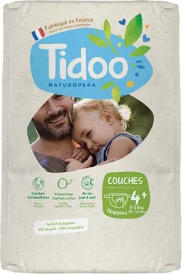 Produktbild von Tidoo TID.760040, Junge/Mädchen, 4+, Windel mit Klebeband, 9 kg, 20 kg, 48 Stück(e)