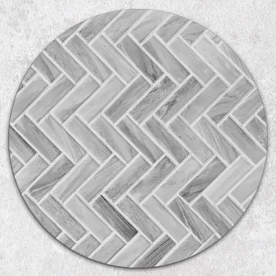 Produktbild von Glas-Herdabdeckplatten Glaskeramikkochfeld-Abdeckung Spritzschutz Glas Runden Schneidebrett fi40 cm - Geometrische Muster