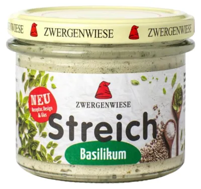 Zdjęcie produktu dla PASTA SŁONECZNIKOWA Z BAZYLIĄ BEZGLUTENOWA180 g - ZWERGENWIESE