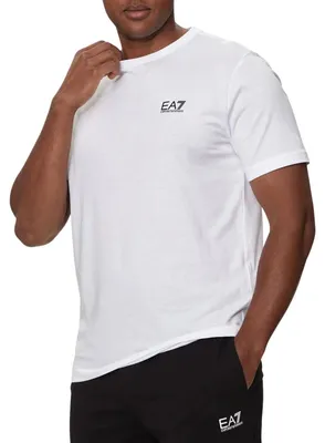 Productafbeelding van Emporio Armani EA7 - T-shirt voor heren, katoen, slank model, artikelnummer NA1703 (XL) (wit/zwart)