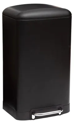 Image de 5five Simply Smart Poubelle à pédale Ariane, Poubelle, acier inoxydable, plastique, noir, 30 L, 133684