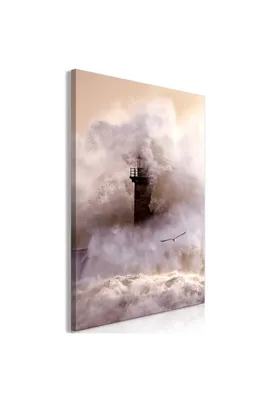 Produktbild von Italienischer Leinwand Leinwandbild - Storm (1 Part) Vertical 40x60 cm Landschaften c-C-0210-b-a