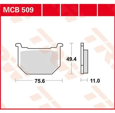 Produktbild von TRW MCB509 Bremsbeläge Satz Vorne für SUZUKI MOTORCYCLES GN GS GSX