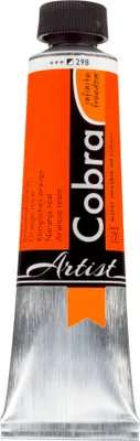 Image de Cobra Artist Peinture à l'huile miscible à l'eau Tube 40 ml Orange royale 298