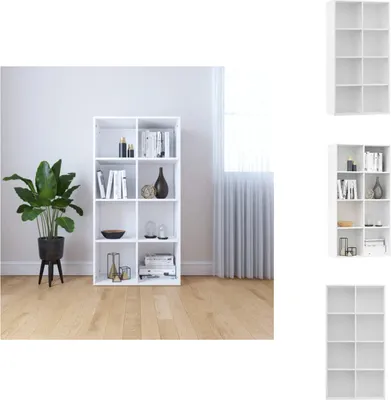 Immagine prodotto di vidaXL Libreria/Sideboard Bianco 66×30×130 cm Materiale a base di legno - Librerie e scaffalature