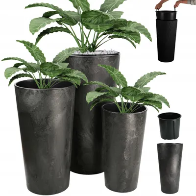 Produktbild von FEINZ Beton Optik Hochbeet Anthrazit 57 cm
