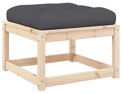 Produktbild von vidaXL Gartenhocker mit Kissen Massivholz Kiefer