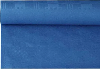 Produktbild von Papstar Papiertischtuch mit Damastprägung 6 m x 1,2 m dunkelblau 86031